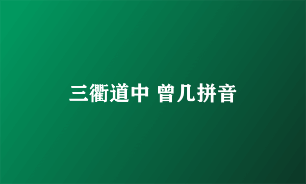 三衢道中 曾几拼音
