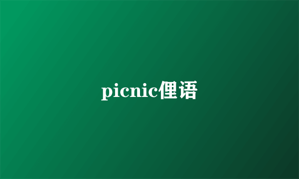 picnic俚语