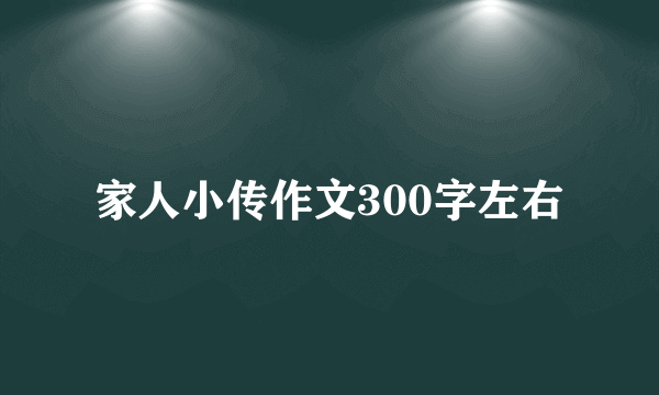 家人小传作文300字左右
