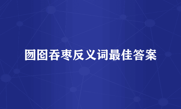 囫囵吞枣反义词最佳答案
