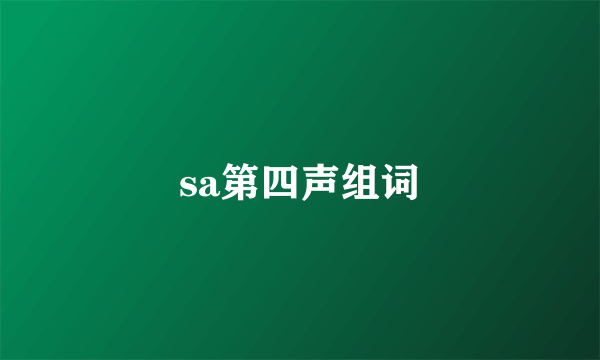 sa第四声组词
