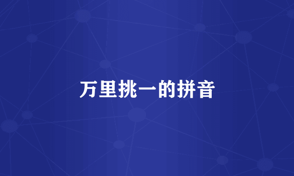 万里挑一的拼音
