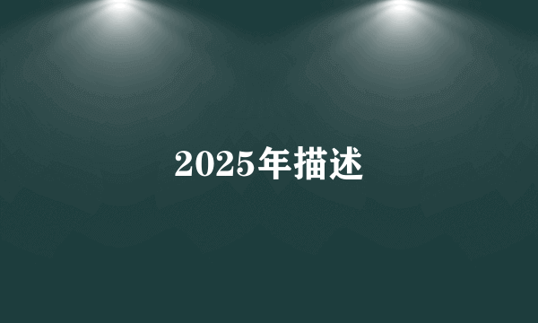 2025年描述