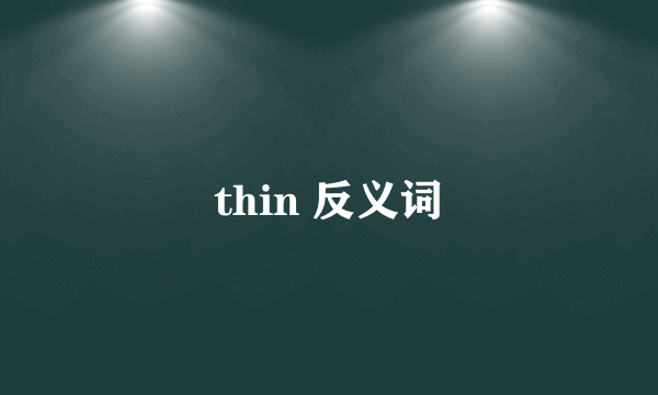 thin 反义词