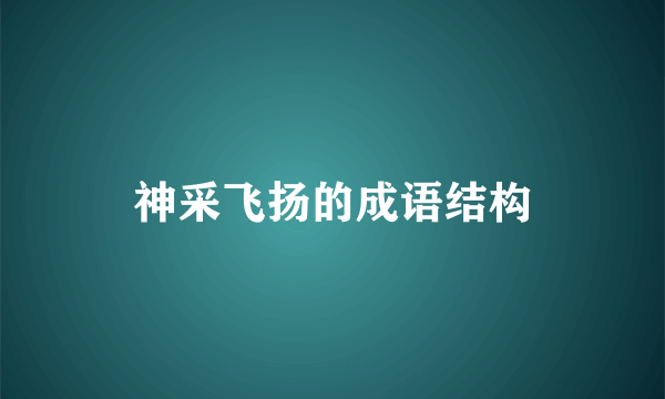 神采飞扬的成语结构