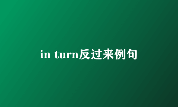 in turn反过来例句