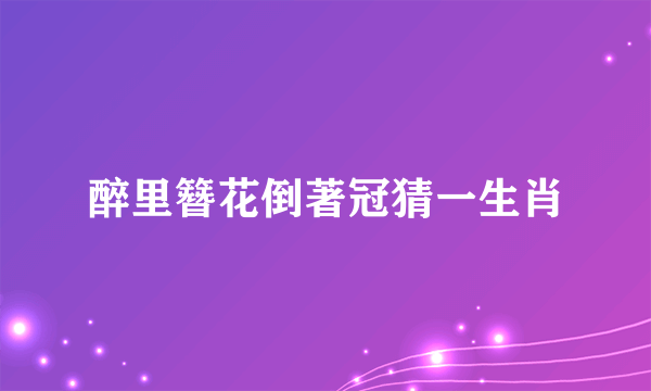 醉里簪花倒著冠猜一生肖