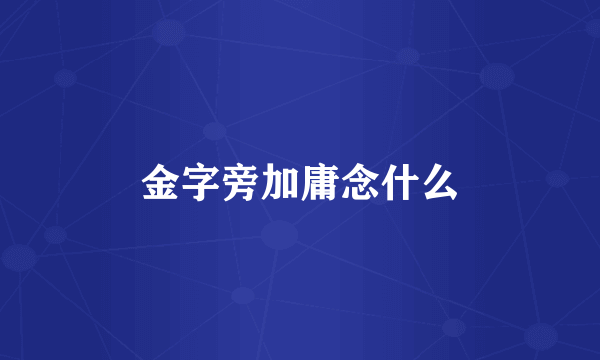 金字旁加庸念什么