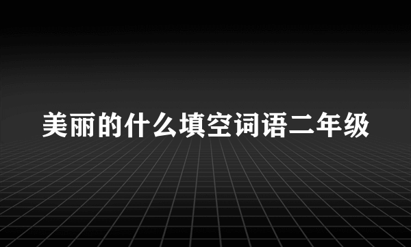 美丽的什么填空词语二年级