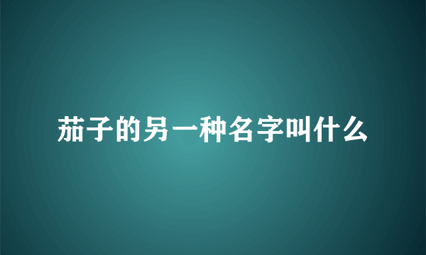 茄子的另一种名字叫什么