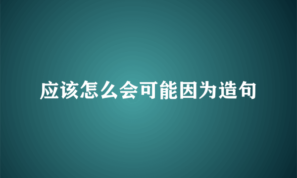 应该怎么会可能因为造句