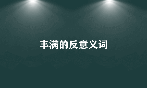丰满的反意义词