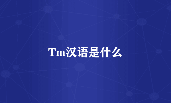 Tm汉语是什么