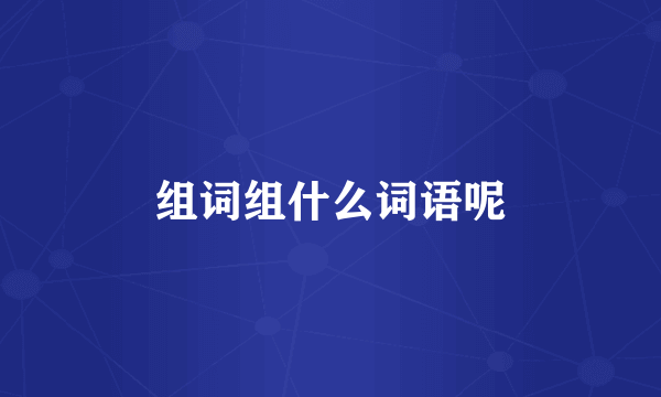 组词组什么词语呢