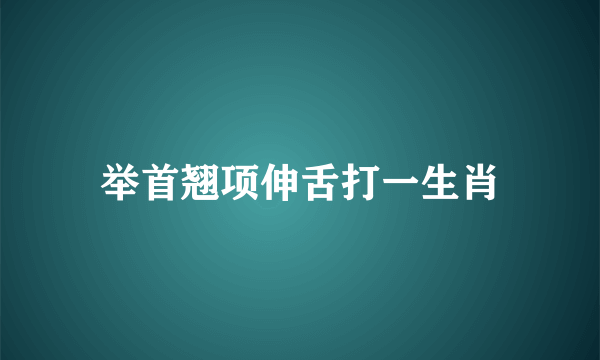举首翘项伸舌打一生肖