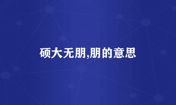 硕大无朋,朋的意思