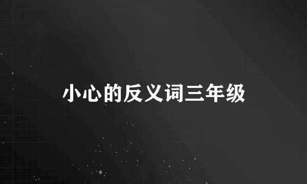 小心的反义词三年级