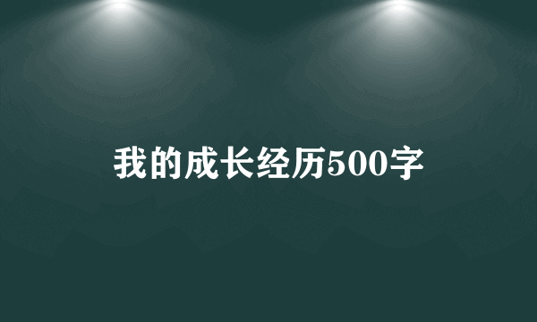 我的成长经历500字