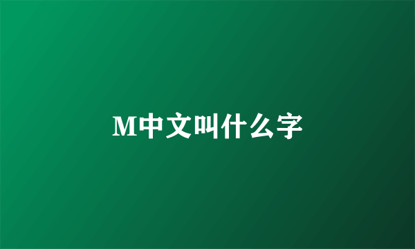 M中文叫什么字