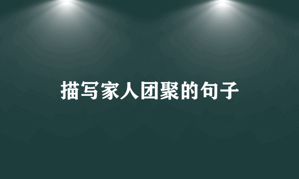 描写家人团聚的句子