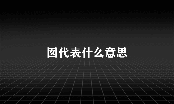 囡代表什么意思