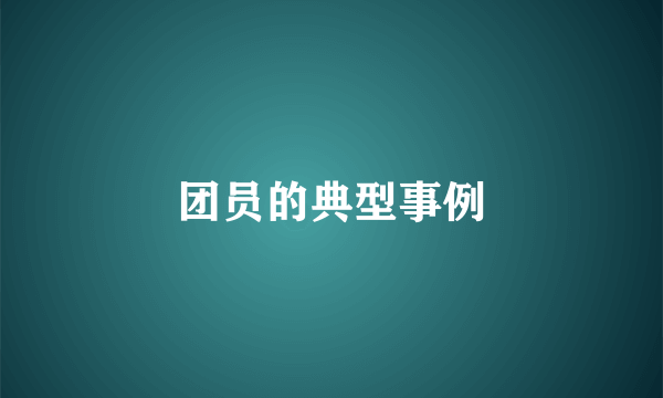 团员的典型事例