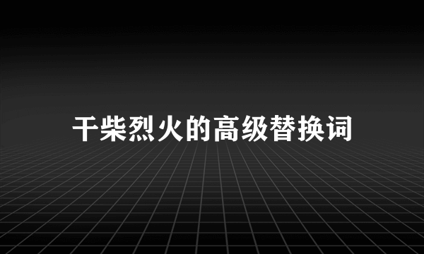 干柴烈火的高级替换词