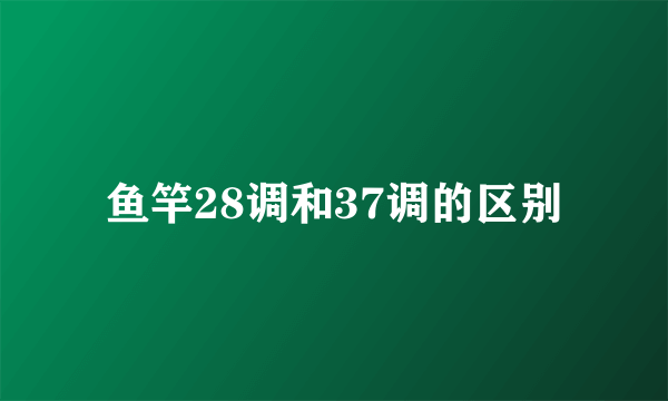 鱼竿28调和37调的区别