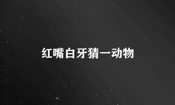 红嘴白牙猜一动物