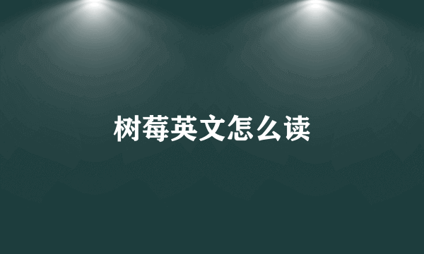 树莓英文怎么读
