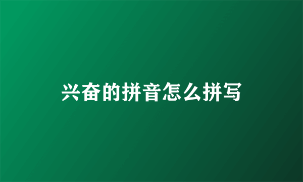 兴奋的拼音怎么拼写