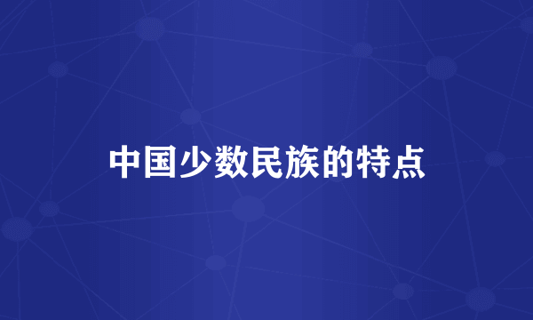 中国少数民族的特点