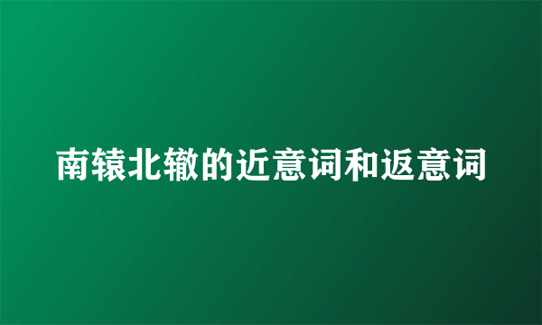 南辕北辙的近意词和返意词