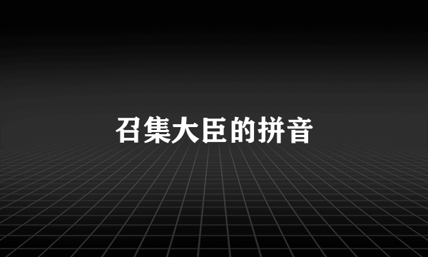 召集大臣的拼音