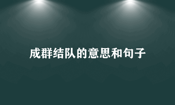 成群结队的意思和句子