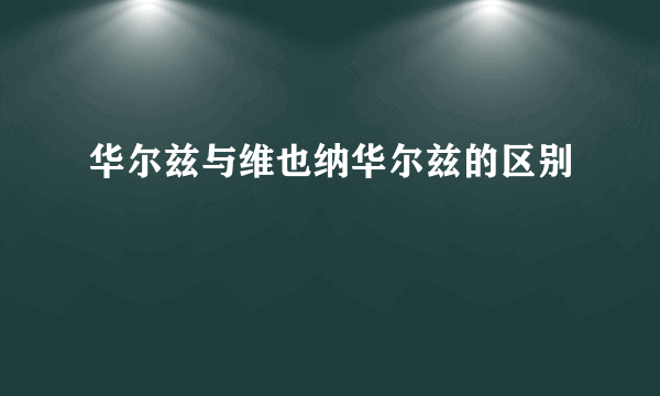 华尔兹与维也纳华尔兹的区别