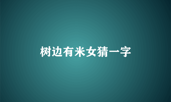 树边有米女猜一字