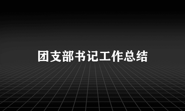 团支部书记工作总结