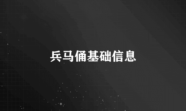 兵马俑基础信息
