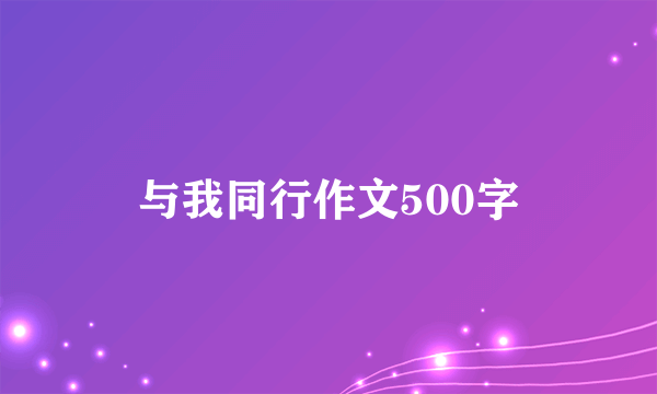 与我同行作文500字
