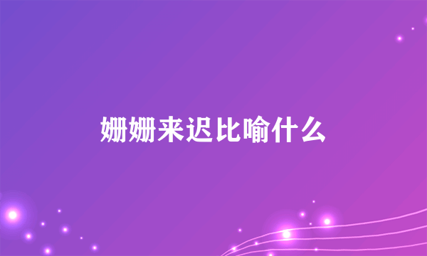 姗姗来迟比喻什么