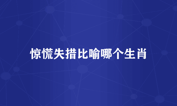 惊慌失措比喻哪个生肖