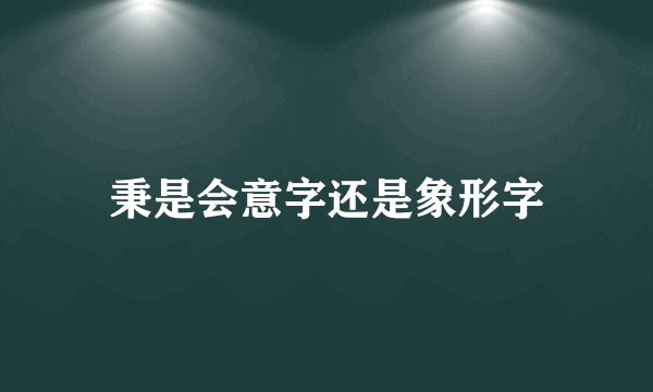 秉是会意字还是象形字