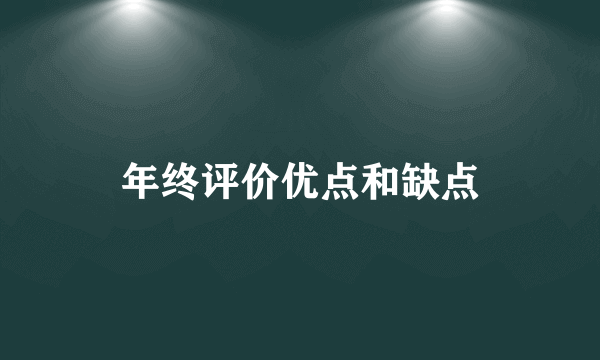 年终评价优点和缺点