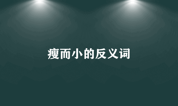 瘦而小的反义词