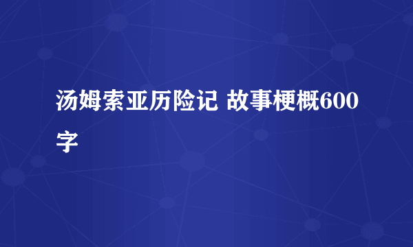 汤姆索亚历险记 故事梗概600字