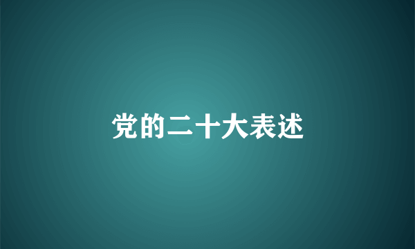 党的二十大表述