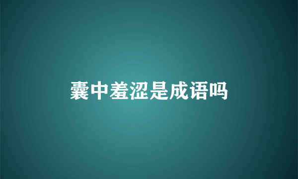 囊中羞涩是成语吗