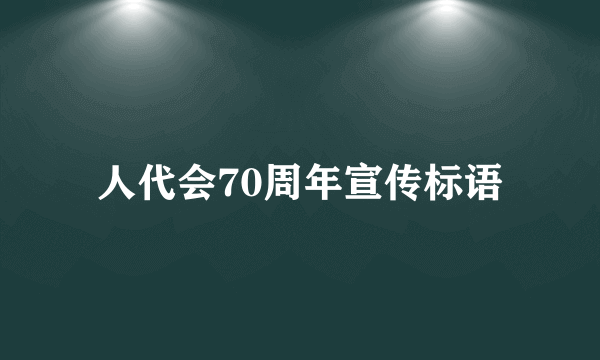 人代会70周年宣传标语
