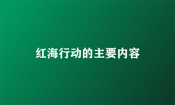 红海行动的主要内容